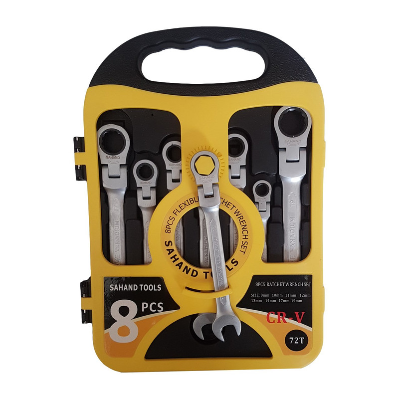 تصویر از آچار جغجغه سری  8عددی سهند